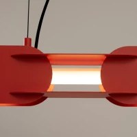 Pakabinamas LED šviestuvas 91 cm – linijinis, raudonas, DALI dimeriuojamas - Nuotrauka 4