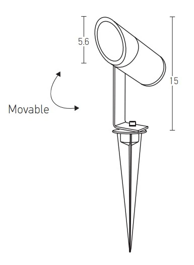 LED Sodo Šviestuvas su Stovu 7W 3000K IP65 Grafito