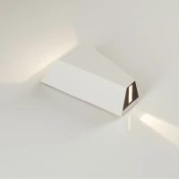 Geometrinis Lauko LED Sieninis Šviestuvas 6W 3000K, IP54 Baltas - Nuotrauka 3