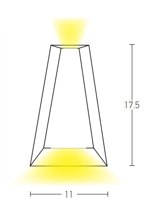 Geometrinis Lauko LED Sieninis Šviestuvas 6W 3000K, IP54 Baltas
