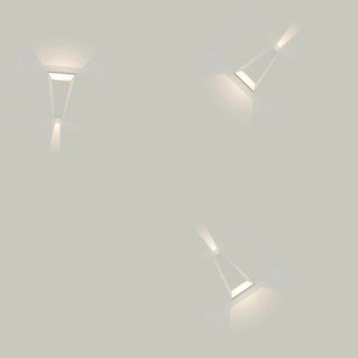 Geometrinis Lauko LED Sieninis Šviestuvas 6W 3000K, IP54 Baltas