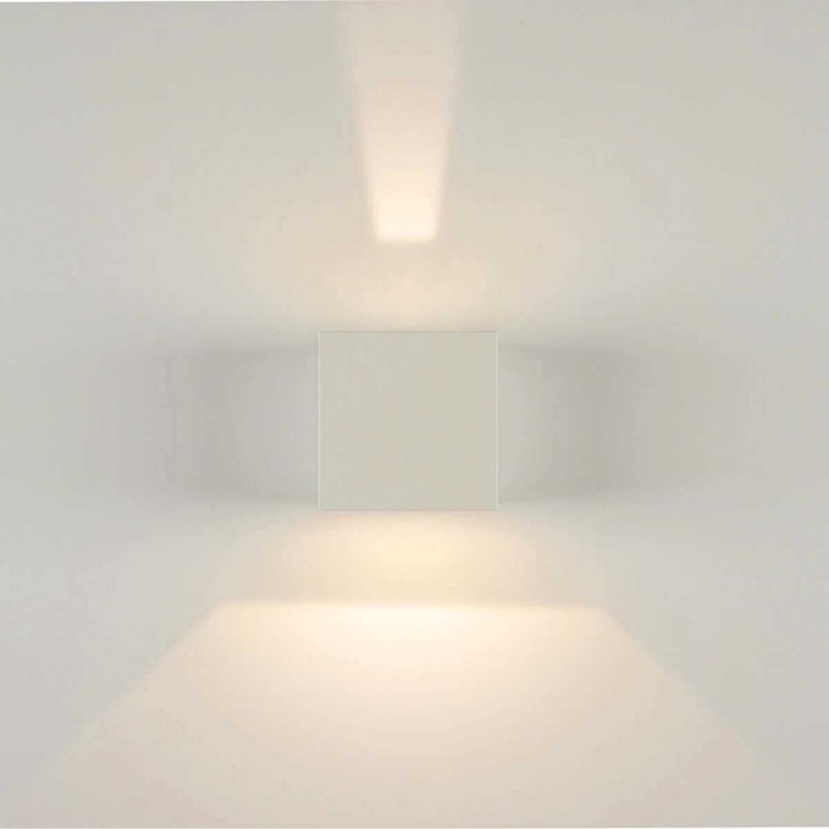 Lauko sieninis LED šviestuvas Up/Down 6W 3000K smėlio baltos spalvos, 9x9cm