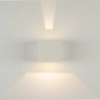 Lauko sieninis LED šviestuvas Up/Down 6W 3000K smėlio baltos spalvos, 9x9cm - Nuotrauka 3