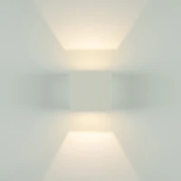 Lauko sieninis LED šviestuvas Up/Down 6W 3000K smėlio baltos spalvos, 9x9cm - Nuotrauka 2