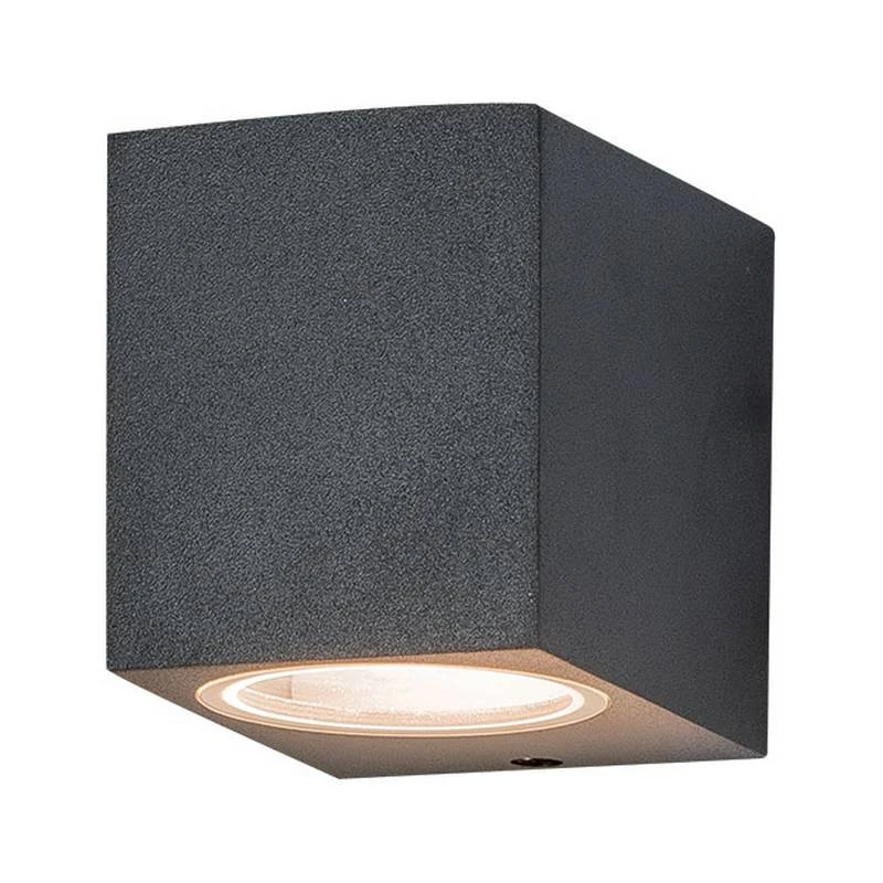 Lauko sieninis šviestuvas Paviršinis GU10 15W max IP54 grafito, 11x8x9 cm