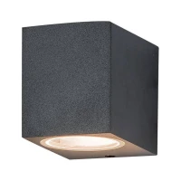 Lauko sieninis šviestuvas Paviršinis GU10 15W max IP54 grafito, 11x8x9 cm - Nuotrauka 1