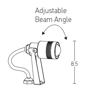 Adjustable LED Garden Spike Light, Black