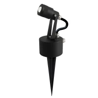 LED Garden Spike Light, 2.1W 2700K, Adjustable, Sandy Black - Image 1