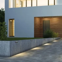 Lauko LED laiptų šviestuvas 2W 3000K IP54 Grafito spalvos ABS - Nuotrauka 3