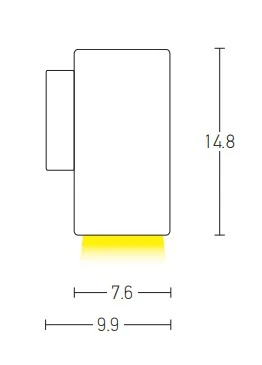 Outdoor Wall Light GU10 IP54 White Max 9W