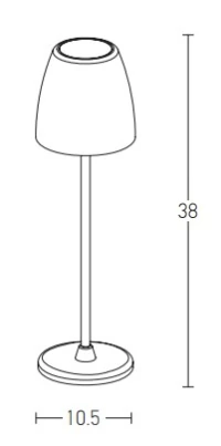 Outdoor Portable LED Table Lamp, Sandy White - Image 3