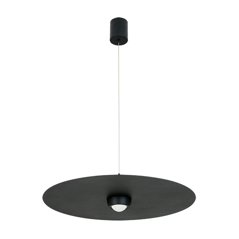 LED pakabinamas šviestuvas Ø55 cm – apvalus, juodas, TRIAC - Nuotrauka 4