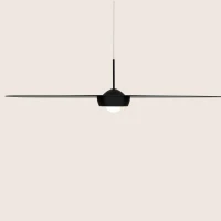 LED pakabinamas šviestuvas Ø55 cm – apvalus, juodas, TRIAC - Image 2