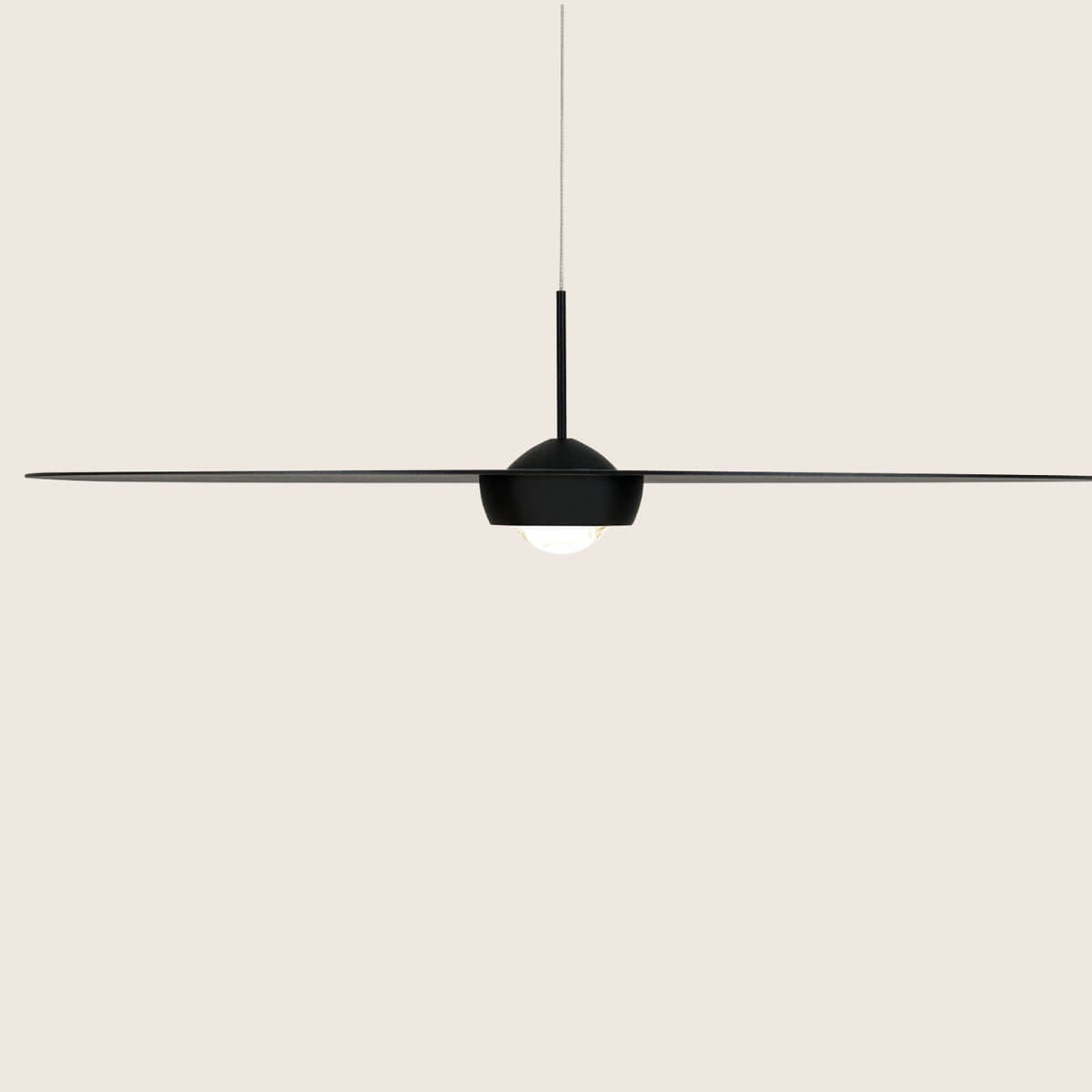 LED pakabinamas šviestuvas Ø55 cm – apvalus, juodas, TRIAC