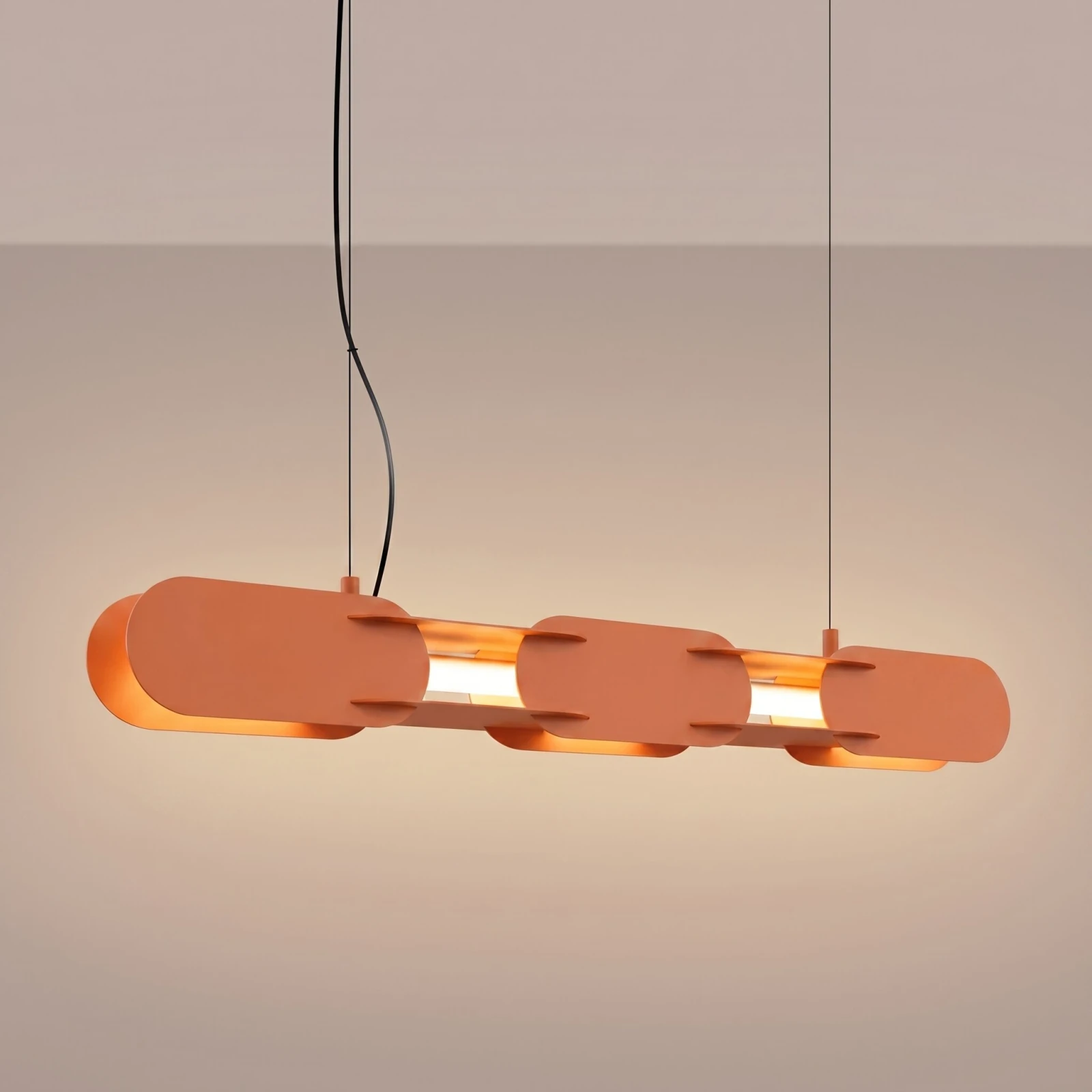 Pakabinamas šviestuvas 91 cm – linijinis, raudona, LED