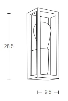 Outdoor Wall Light IP65 Sandy Black