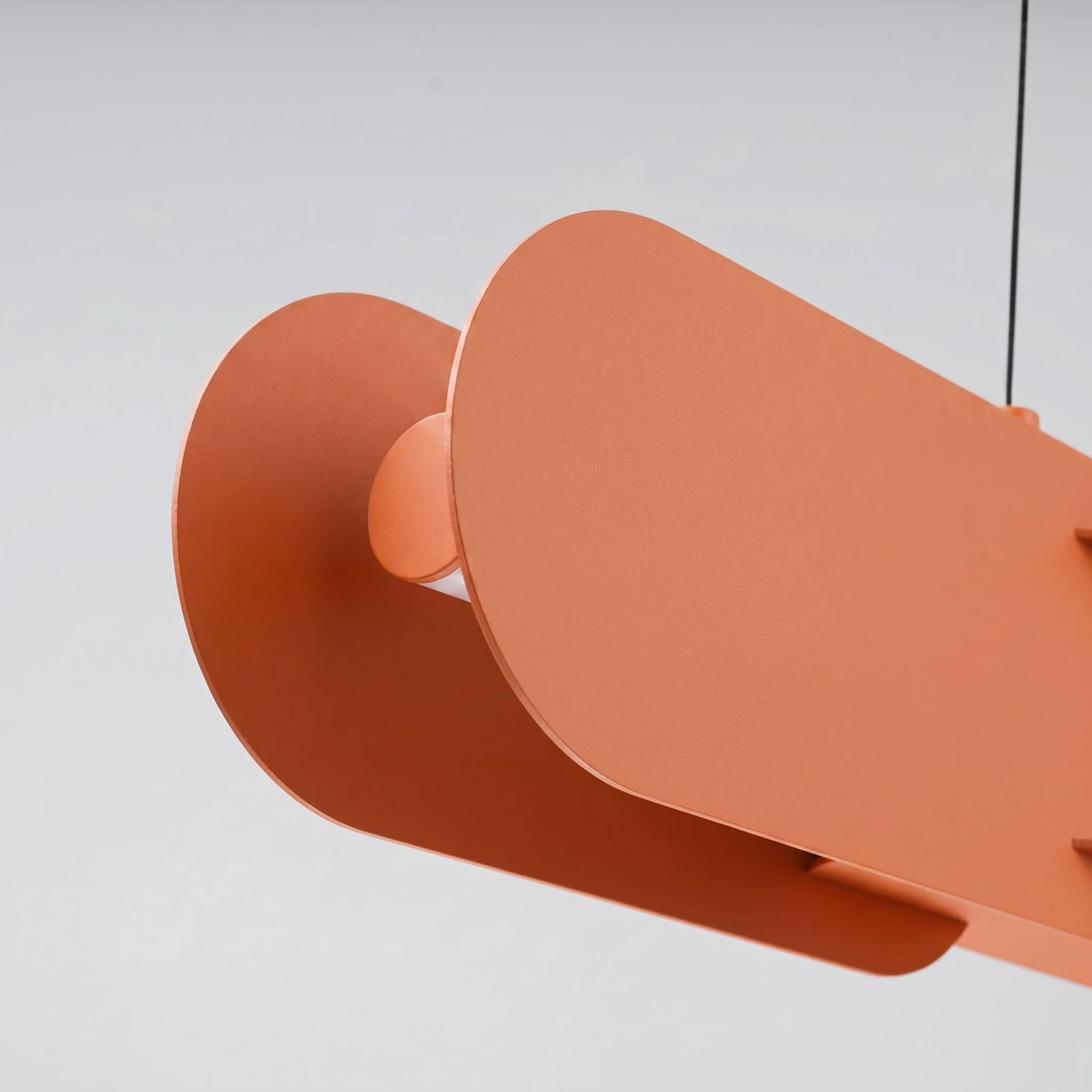 Pendant lamp 91 cm – linear, red ochre, CRI98 LED