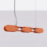 Pendant lamp 91 cm – linear, red ochre, CRI98 LED - Image 3