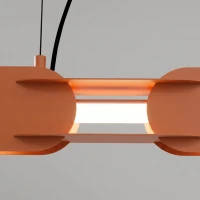 Pendant lamp 91 cm – linear, red ochre, CRI98 LED - Image 4