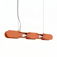 Pendant lamp 91 cm – linear, red ochre, CRI98 LED - Image 2