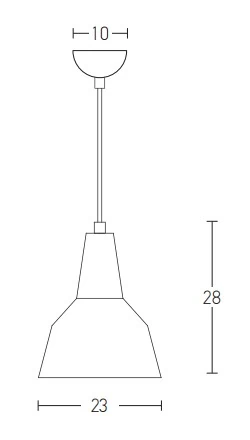 Black Matt & Wood Pendant Light, E27, 28cm
