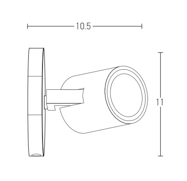 White Matt Surface-Mounted GU10 Spotlight