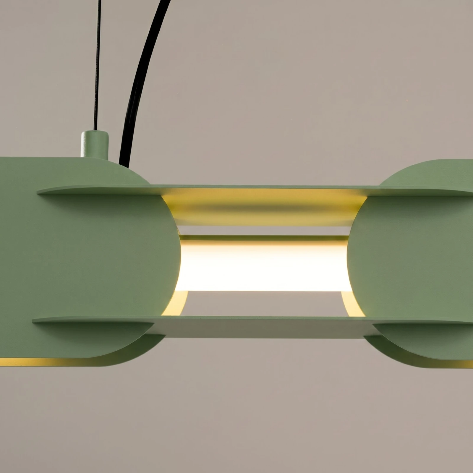 Pendant lamp 91 cm – linear, sage, DALI dimmable