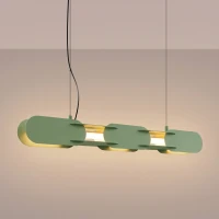 Pendant lamp 91 cm – linear, sage, DALI dimmable - Image 1