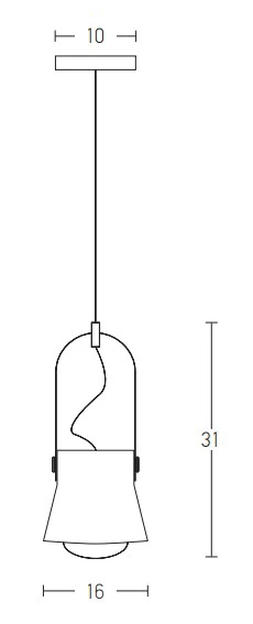 Baltas matinis pakabinamas šviestuvas E27, max 40W, Ø16xH31 cm