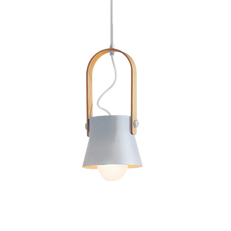 Baltas matinis pakabinamas šviestuvas E27, max 40W, Ø16xH31 cm