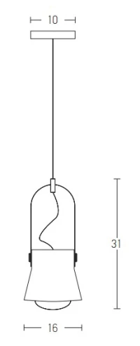 Baltas matinis pakabinamas šviestuvas E27, max 40W, Ø16xH31 cm - Nuotrauka 2