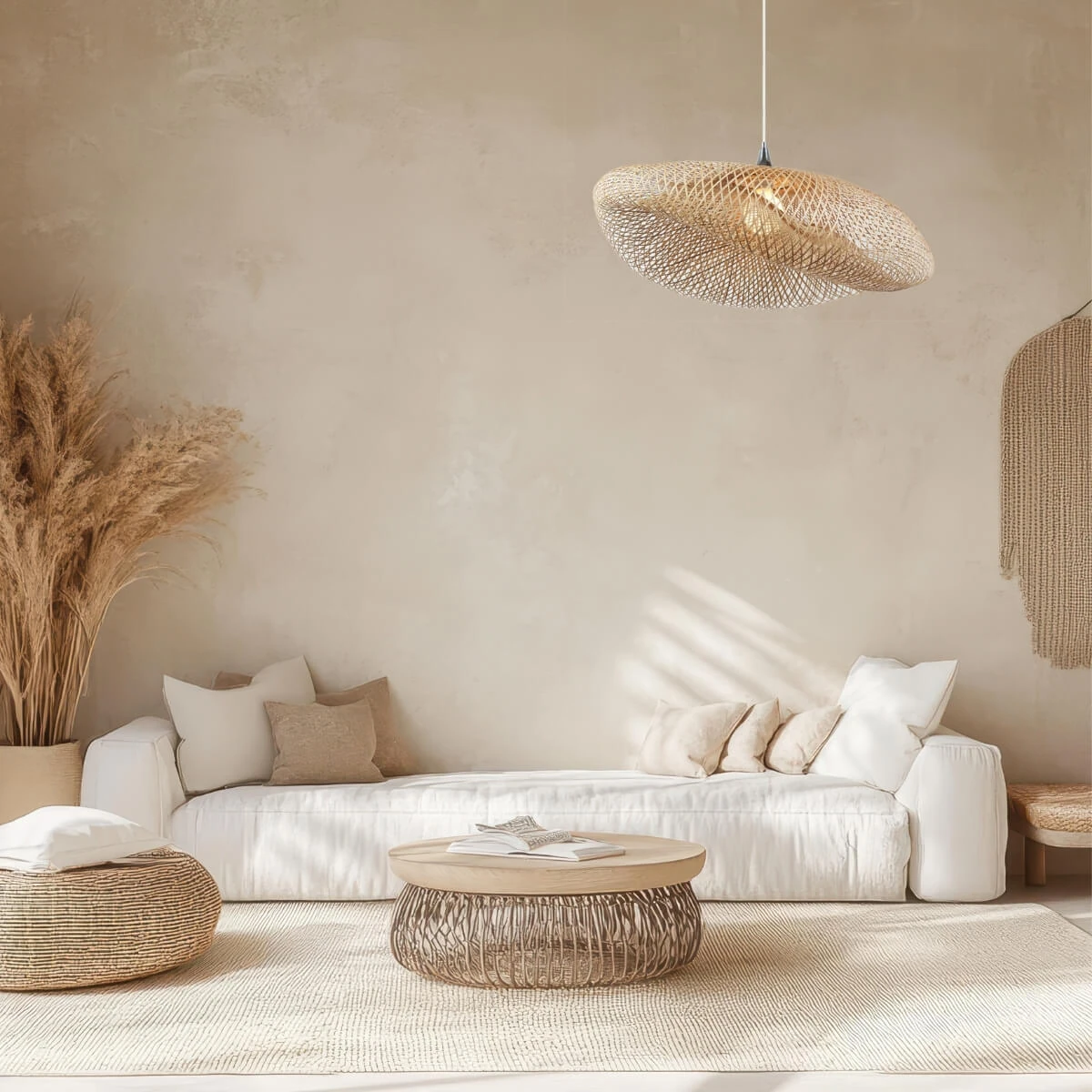 Natural Woven Bamboo Pendant Light