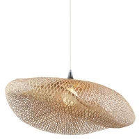 Natural Woven Bamboo Pendant Light - Image 2