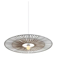 Radialinis Pakabinamas Šviestuvas iš Bambuko ir Metalo, Natūrali Balta, Ø80 cm - Nuotrauka 2