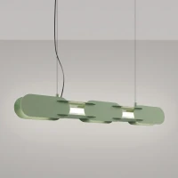 Pakabinamas šviestuvas 91 cm – linijinis, šalavijo spalvos, DALI - Nuotrauka 1