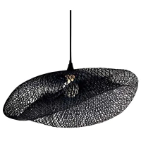 Black Bamboo Weave Pendant Light 80cm - Image 2