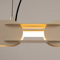 Pendant lamp 91 cm – linear, taupe, DALI dimmable - Image 4