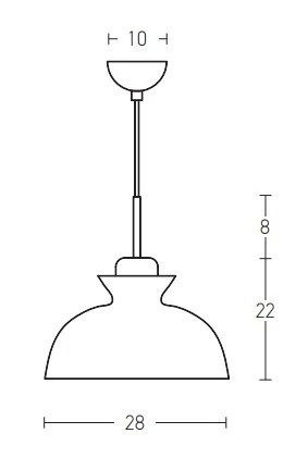 Blue Matt Pendant Light with Wood Accent