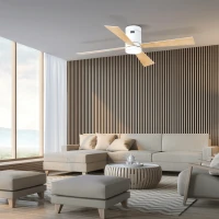 Modernus LED Lubinis Ventiliatorius su Šviesa, Dvipusiais Mentelėmis, 124cm - Nuotrauka 3