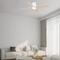 Modernus LED Lubinis Ventiliatorius su Šviesa, Dvipusiais Mentelėmis, 124cm - Nuotrauka 1