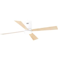 Modernus LED Lubinis Ventiliatorius su Šviesa, Dvipusiais Mentelėmis, 124cm - Nuotrauka 2