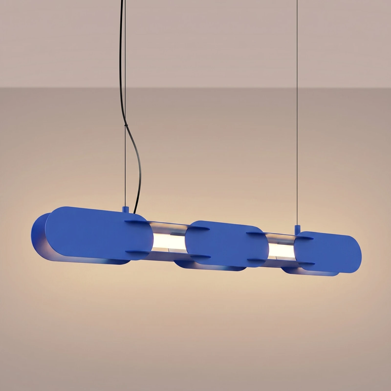 Pakabinamas šviestuvas 91 cm – linijinis, ultramarino, DALI