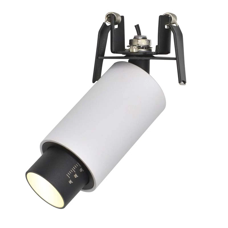 Recessed Zoomable LED Spot 8W 3000K Sandy White-Black