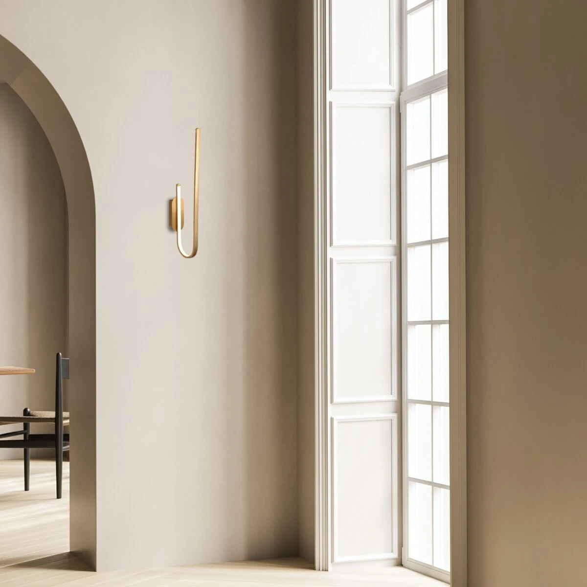 Modern Matt Gold LED Wall Light