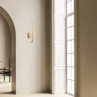 Modern Matt Gold LED Wall Light - Image 1
