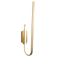 Modern Matt Gold LED Wall Light - Image 2