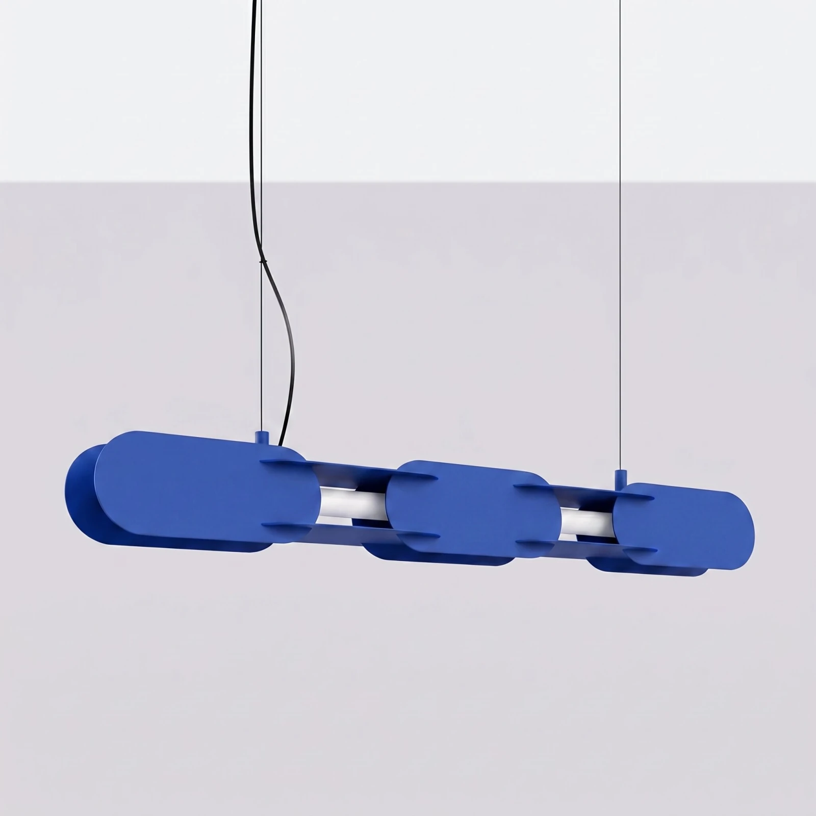 Pendant lamp 91 cm – linear, ultramarine, DALI LED