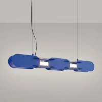 Pendant lamp 91 cm – linear, ultramarine, DALI LED - Image 1
