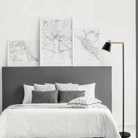 Black & Gold Matt Floor Lamp 159cm - Image 1