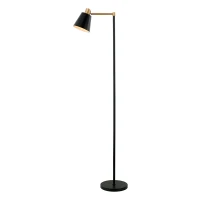 Black & Gold Matt Floor Lamp 159cm - Image 2